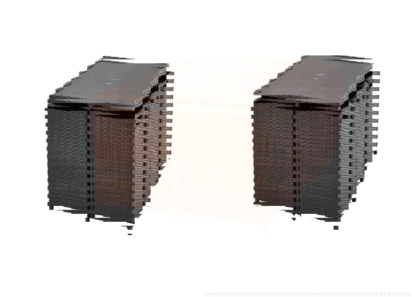 Nevada Rattan 6 Seater Cube Set