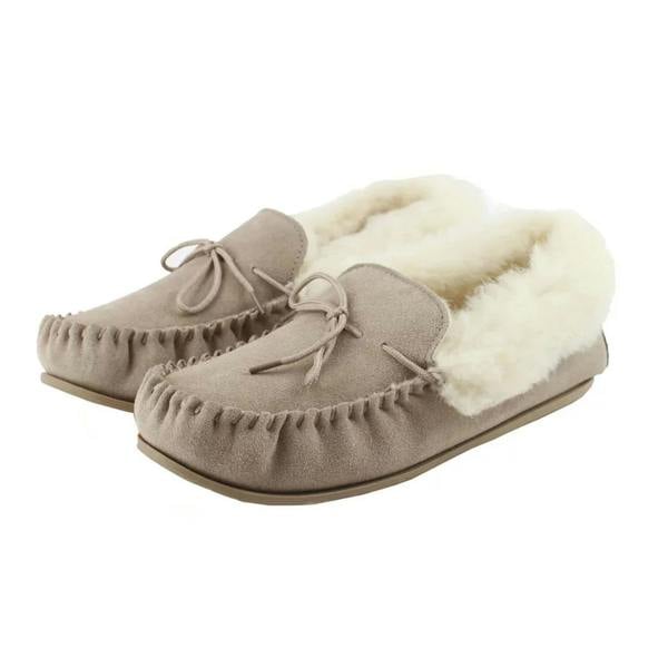 Eastern Counties Leather Womens Willa Suede Moccasins - Stone
