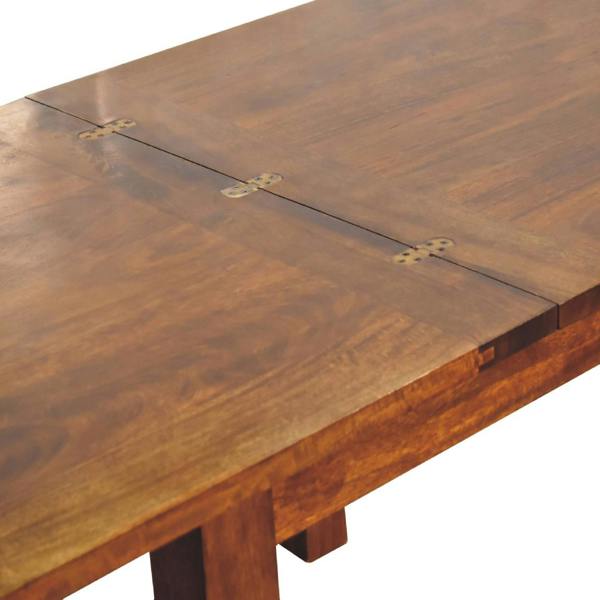 Artisan Furniture Solid Wood Chestnut Butterfly Dining Table