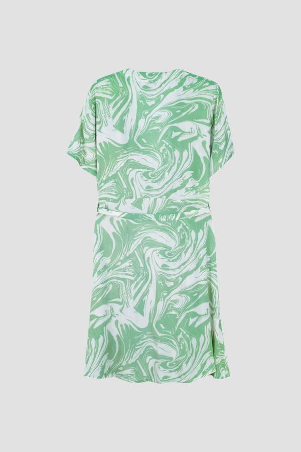 ENORSIA Fluid Printed Relax Fit Mini Dress