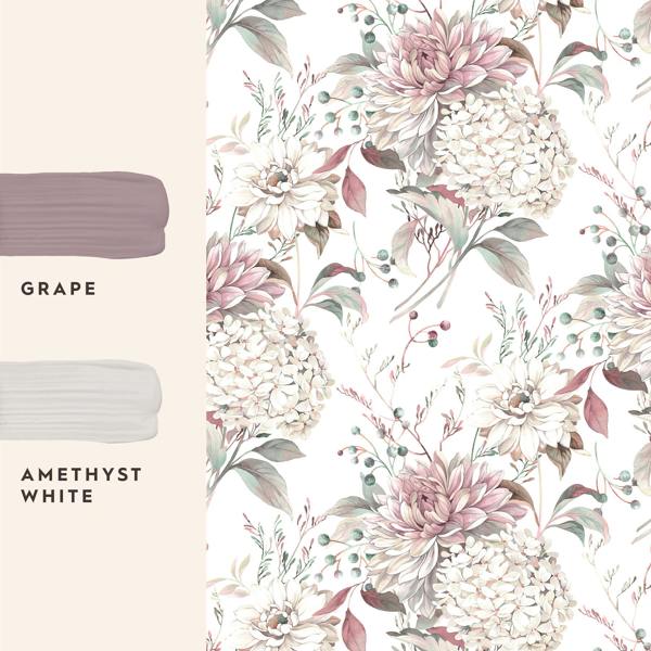 Laura Ashley Heatherwick Trail Grape Wallpaper