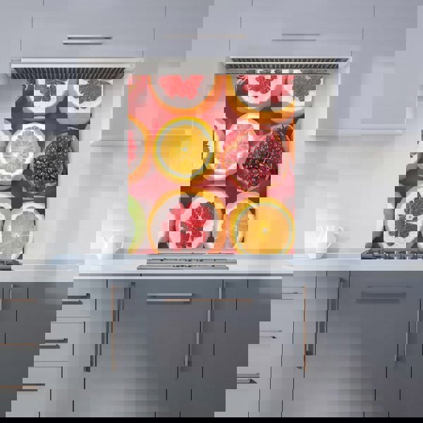 Warren Reed - Designer Citrus And Pomegranate Kitchen Splashback