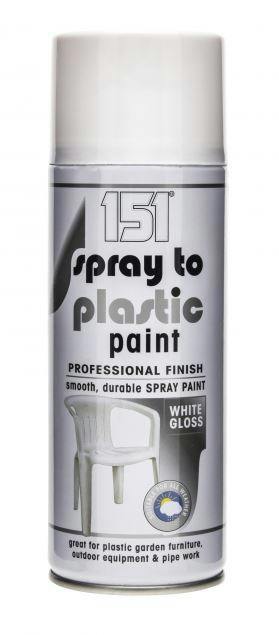 151 5X 151 White Gloss Plastic Spray Paint 400ml