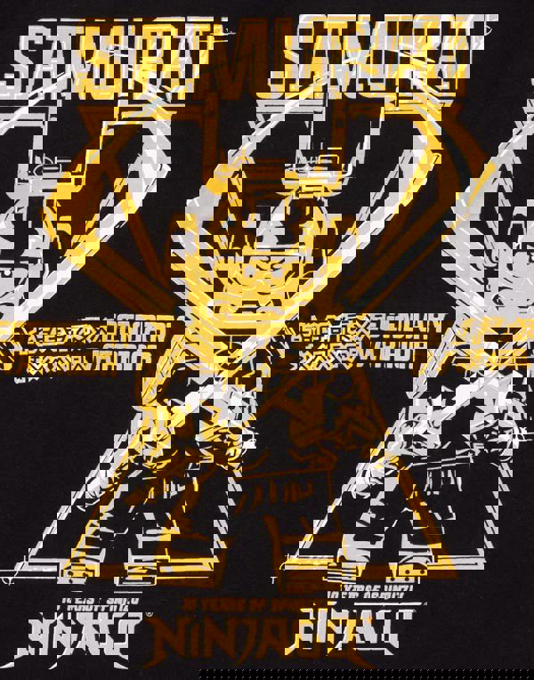 LEGO Boys Black Samurai Warrior Graphic Long Sleeved T-Shirt