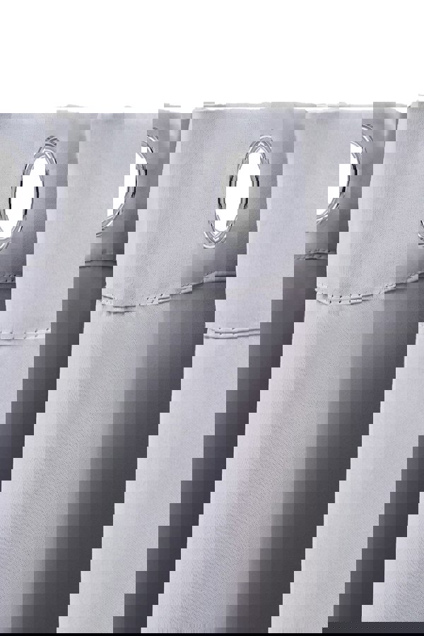 Living and Home 2 Panels Grey Blackout Curtains Polyester Drop Eyelet Curtains for Bedroom and Living Room, 229cm W x 229 cm H