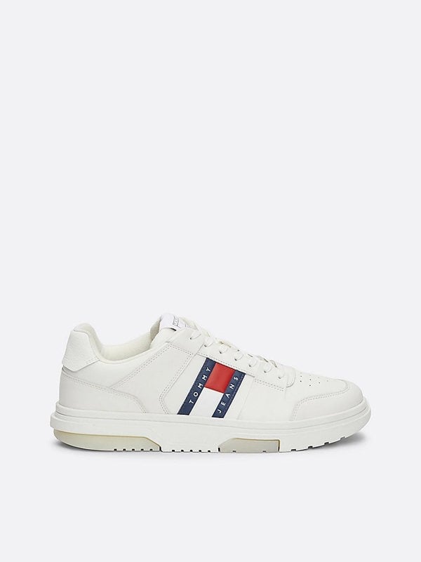 Tommy Hilfiger Tommy Jeans THE BROOKLYN LEATHER Trainers Mens Ecru