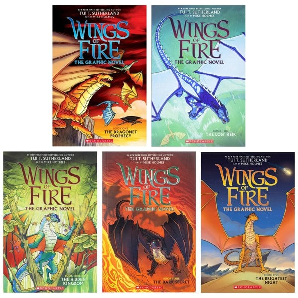 Scholastic Wings of Fire Graphic Novels 5 Books Collection Set