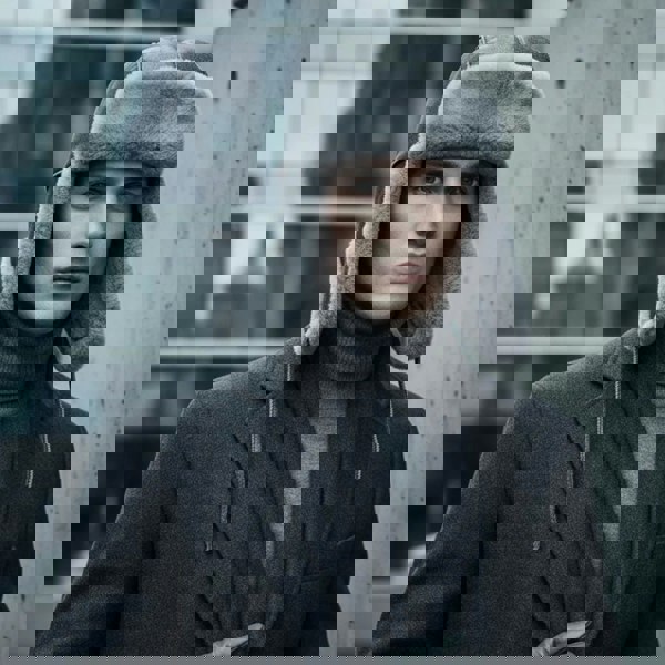 Leather Company Men's RAF Aviator Suede Sheepskin B-55 Leather Navigator Hat