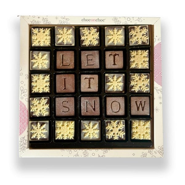 CHOC ON CHOC Let it Snow Chocolate Message Box