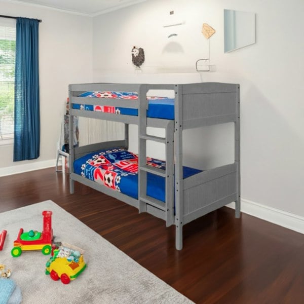 Comfy Living Christopher Wooden Bunk Bed - Space-Saving Comfort for Kids’ Rooms