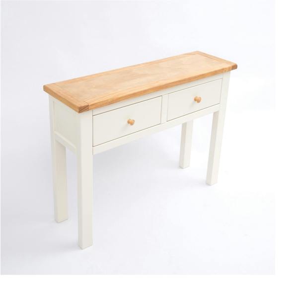 Cabinet Bits Maggiori Off White 2 Drawer Console Table Wood Knob