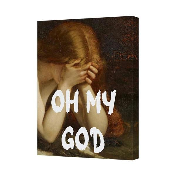 Benjamin Tate Design Oh My God Canvas Wall Art Print Modern Expressionist Home Decor