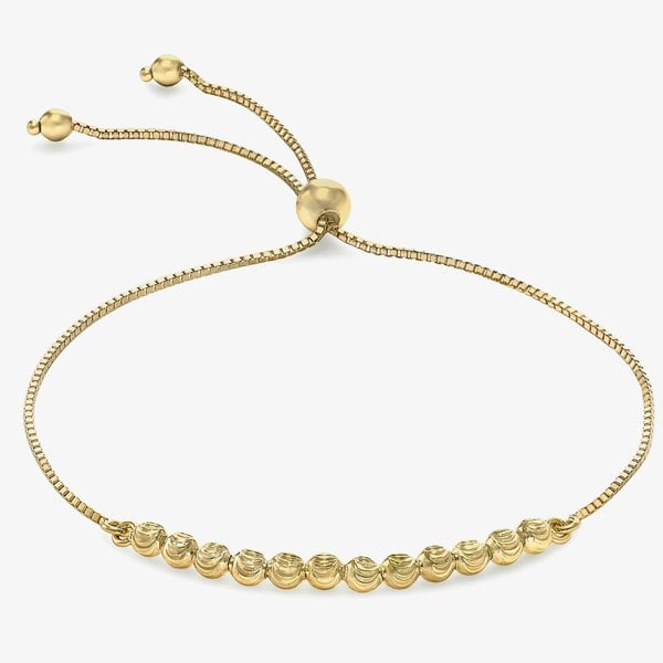 T. H. Baker 9ct Yellow Gold Adjustable Box Chain Bracelet 1.29.7389