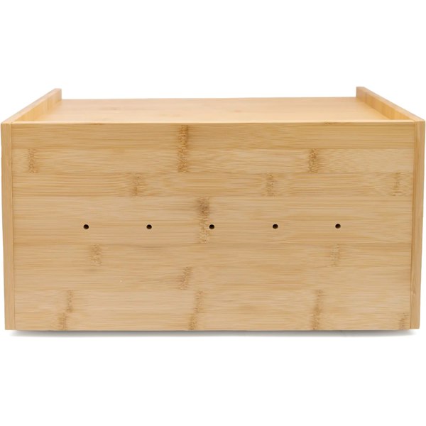 Maison des Cadeaux Rectangular Bamboo Single-Layer Bread Bin