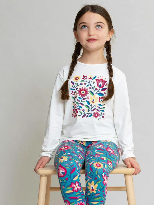Kite Girls Organic Folksy Bloom T-Shirt