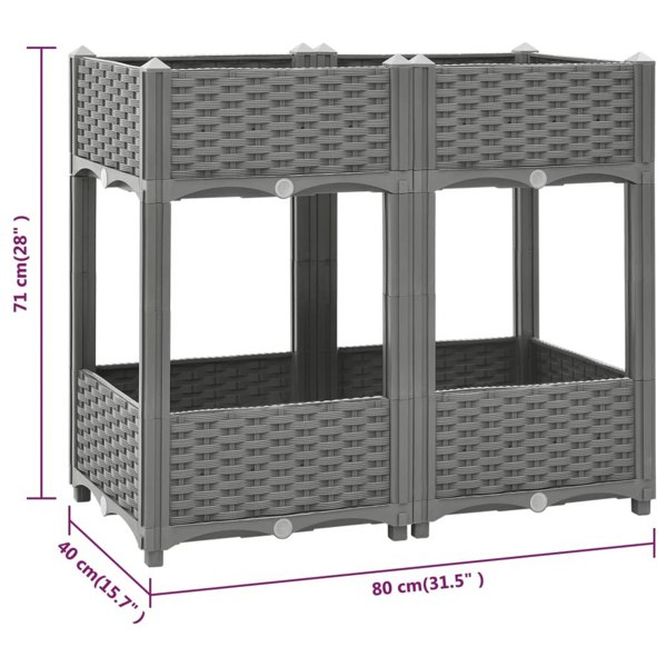 Berkfield Raised Bed 80x40x71 cm Polypropylene