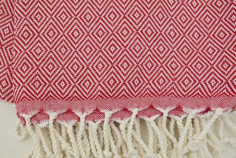 Hammam Turkish Towel Peshmetal in Red