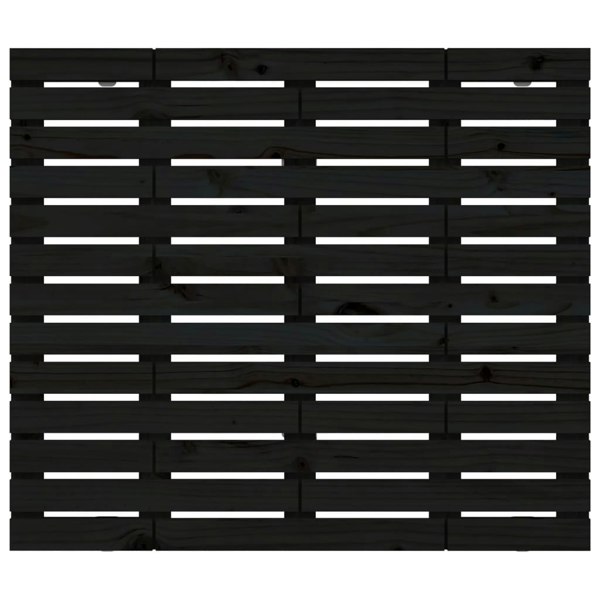 Berkfield Wall Headboard Black 81x3x91.5 cm Solid Wood Pine