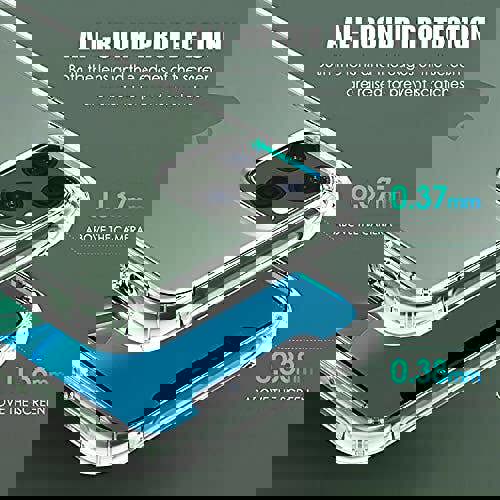 KAV Shockproof Crystal CLEAR Mobile Phone Case Transparant Cell Phone Cover with Raised Bezels & TPU Bumper For Maximum Protection of iPhone 13 (2021)