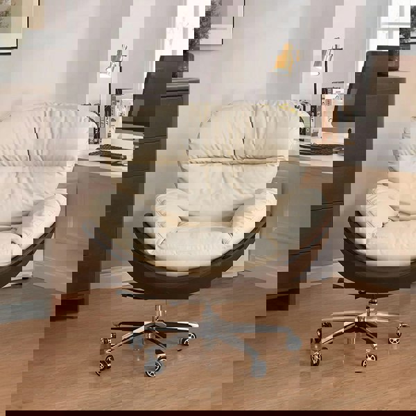 Rit Concept Calder Swivel Office Chair With Wheels, Leathaire