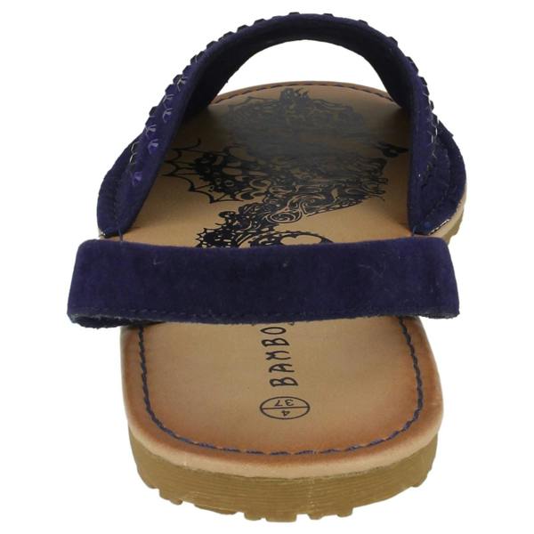 Spot On Ladies Spot On Elasticated Slingback Open Toe Flat Sandals