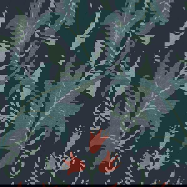 William Morris At Home Celandine Wallpaper | Midnight