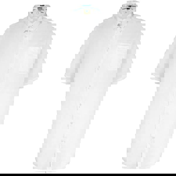 Duke Mens D555 Delmar Kingsize Short-Sleeved Shirt - White