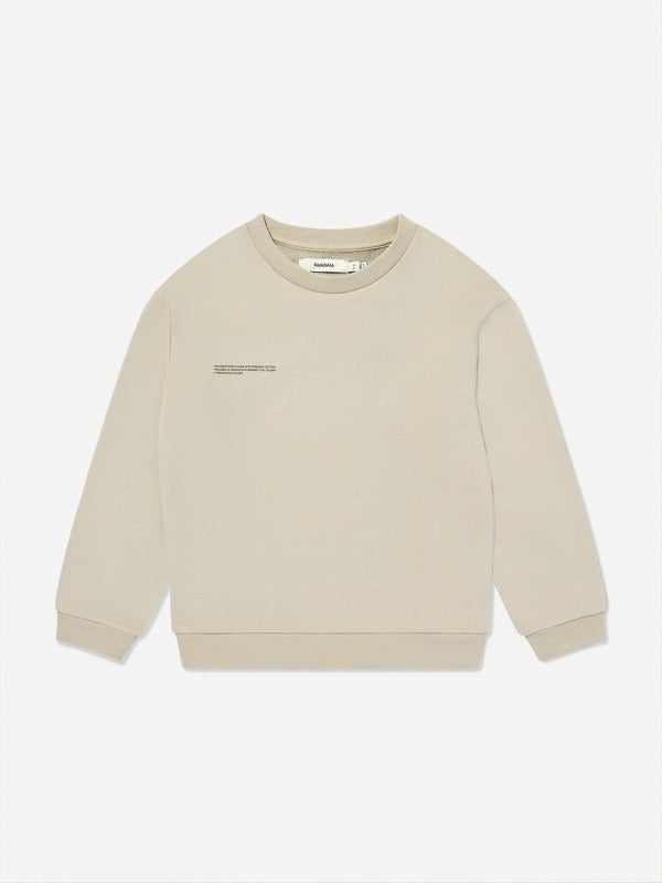 PANGAIA Kids 365 Midweight Sweatshirt in Beige