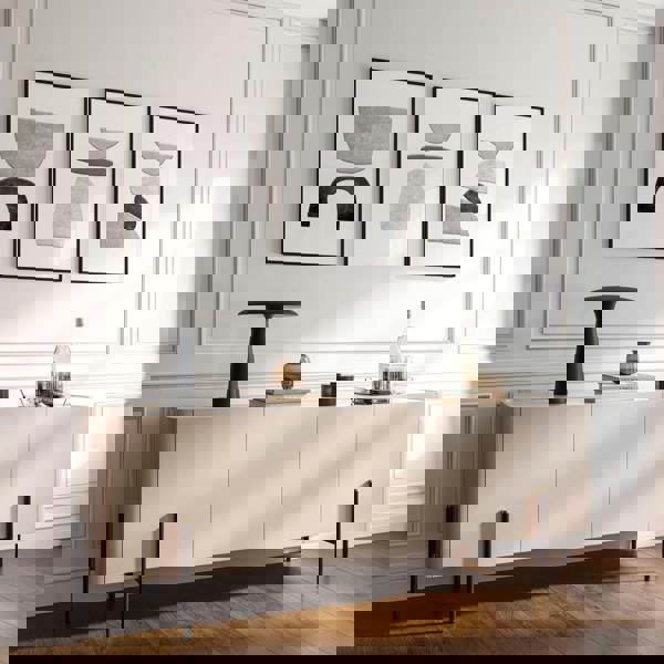 Abstract Painting Black And White | Set of 3 wall art prints