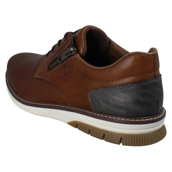 Rieker Mens Rieker Smart  Casual Lace Up Shoes With Side Zip 14412
