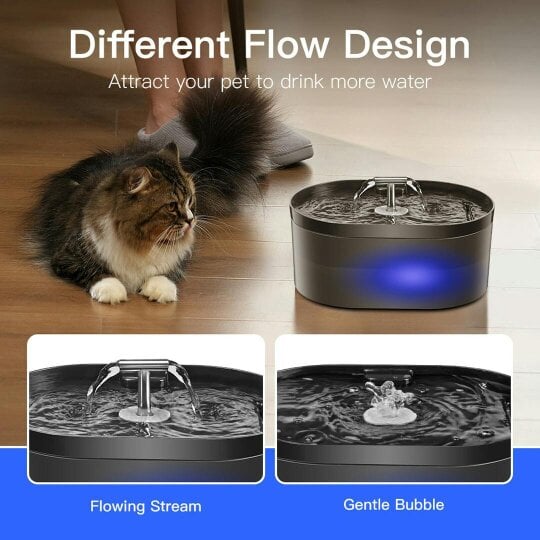 Havendro Pet Water Fountain 2.2L Automatic Dog Drinking Fountain Filtered Cat Water Bowl