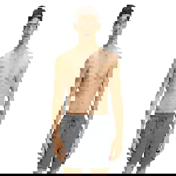 Hugo Mens Dominica Label Logo Swim Shorts - Grey - 