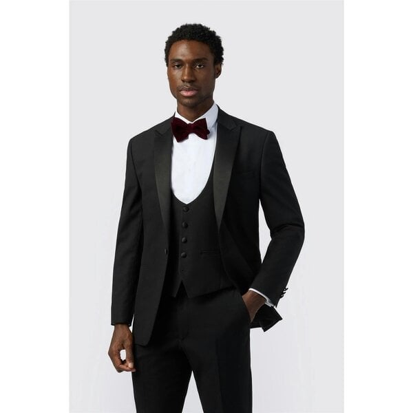 Limehaus Regular Fit Black Tuxedo Jacket