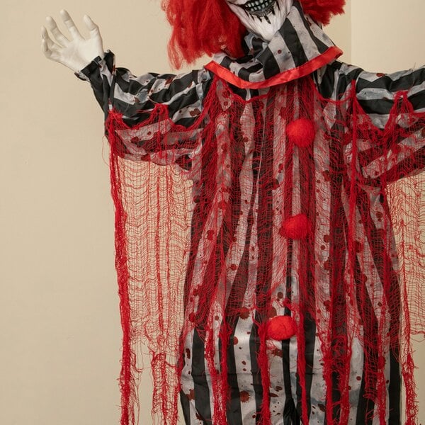 Samuel Alexander 1.8m Animated Evil Clown Sound Activated Halloween Decoration with LEDs