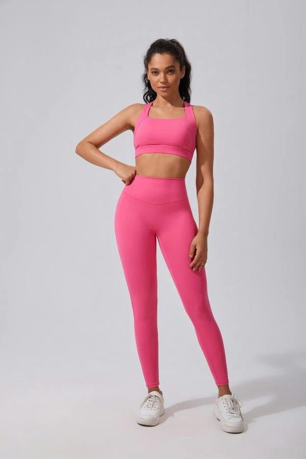 Anniou Sports Leggings - pink