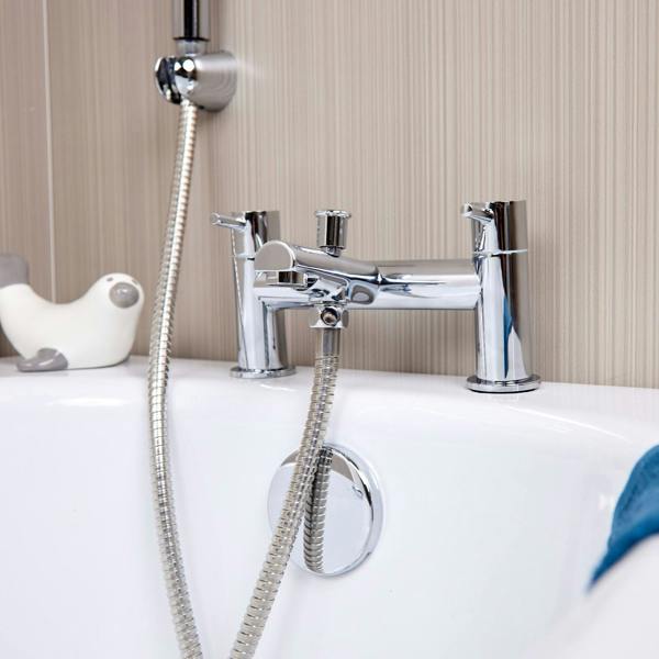 Flode Runn | Bath Shower Mixer | Including Handset and Holder | Chrome
