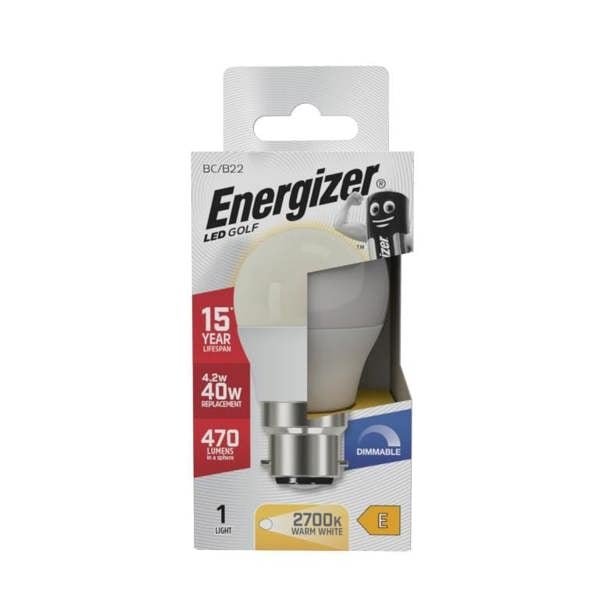 Energizer B22 LED Golf Bulb - Opal - 