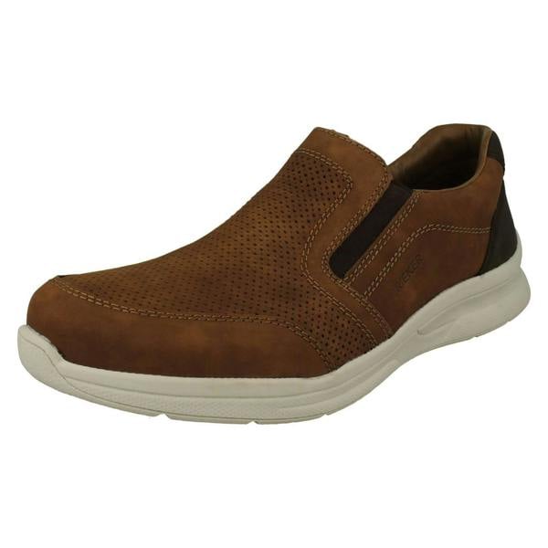 Rieker Mens Rieker Punched Detailed Wide Fitting Shoes 14853