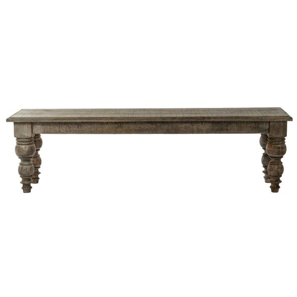 Wyld Haus Montaine Mid Century Brown Wood Rectangular Bench