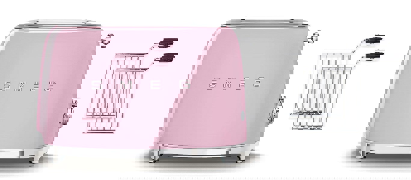 Smeg TSF01 2 Slice Toaster + TSSR01 2-Sandwich Racks Bundle