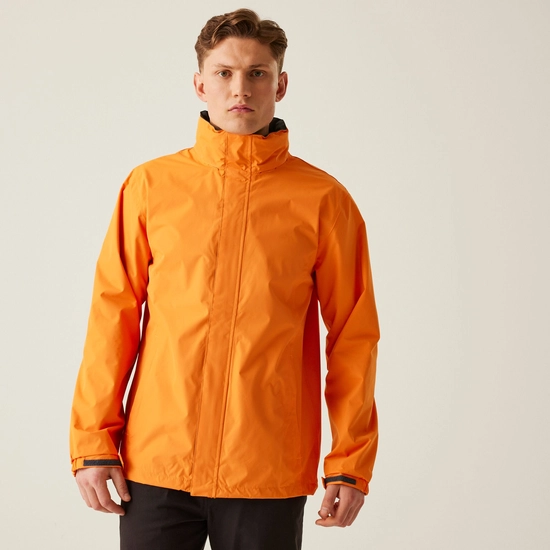 Regatta Mens Standout Ardmore Jacket (Waterproof & Windproof) - Sun Orange/Seal Grey