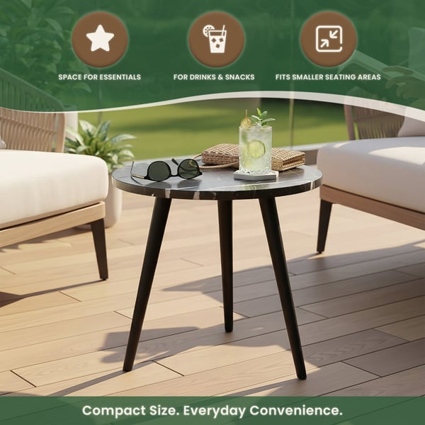 Black Marble Top Coffee Table