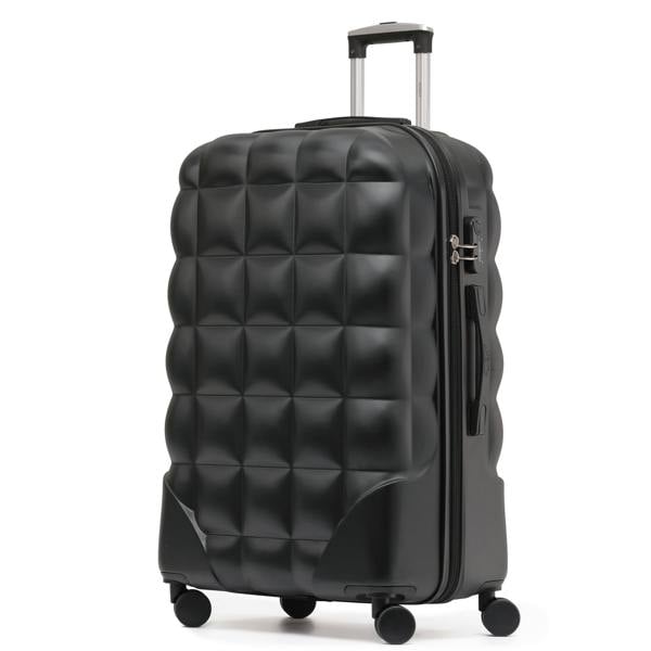 Flight Knight Large 29" Check-in Hard Case Bubble Design Suitcase- 8 Spinner Wheels