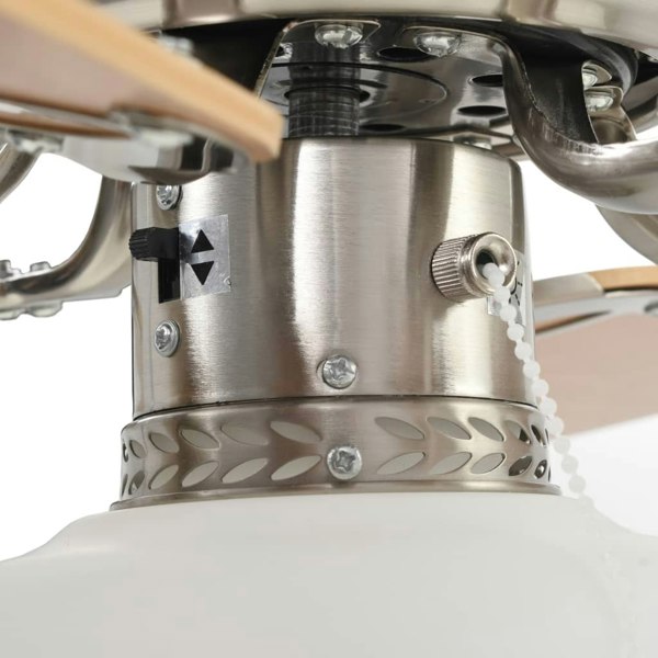 Berkfield Ornate Ceiling Fan with Light 82 cm Light Brown