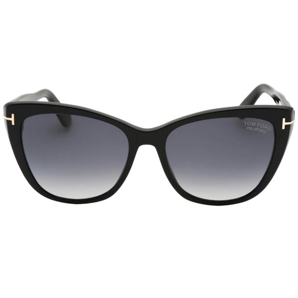 Tom Ford Smoke Polarized Lens Shiny Black Sunglasses