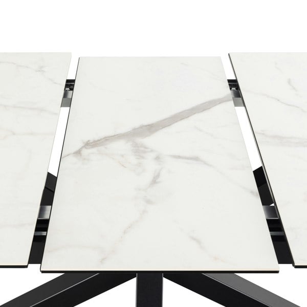 Furniture To Go Heaven Extendable Dining Table with Ceramic White Top 168cm