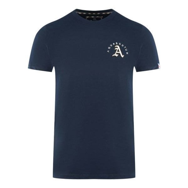 Aquascutum London Embroidered A Logo T-Shirt - Navy Blue