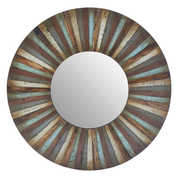 Eternal Wooden Round Wall Mirror