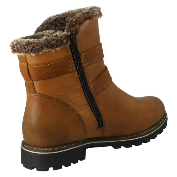 Remonte Ladies Remonte Lambskin Lined Leather RemonteTEX Zip Up Ankle Boots D8484