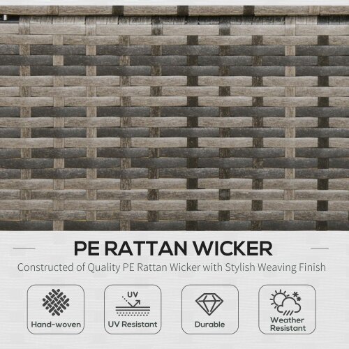 Wyld Haus Dili Rattan Grey 8 Seater Outdoor Sofa Set With Cushions And Table
